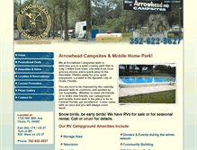 Tablet Screenshot of campsitesarrowhead.com